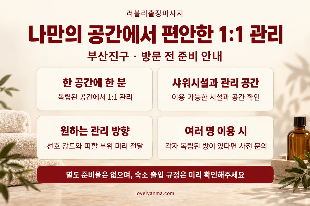 독립 공간, 샤워시설, 관리 방향과 여러 명 이용 조건을 확인하는 방문 준비 체크리스트